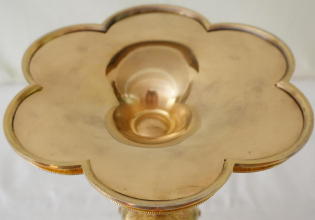 Solid silver gilt antique French Gothic Chalice.